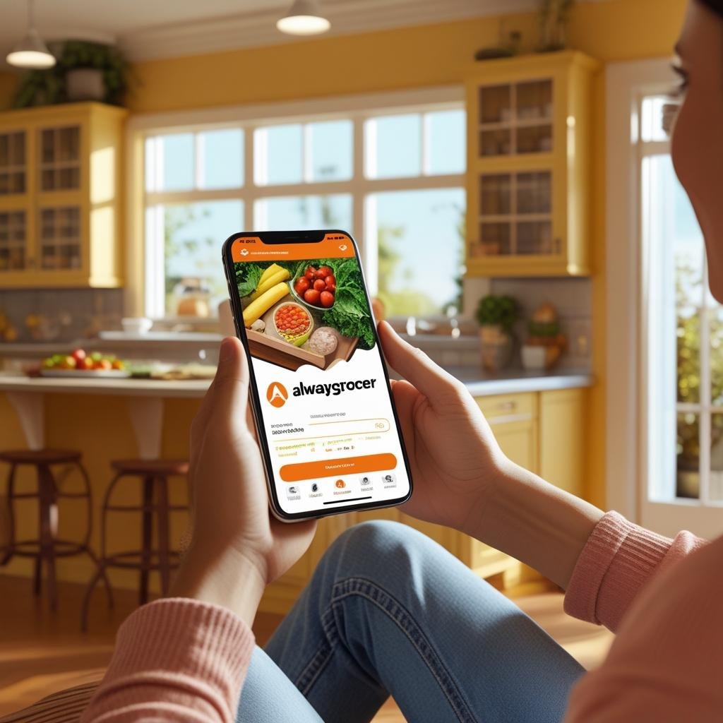 Fresh groceries and mobile shopping experience